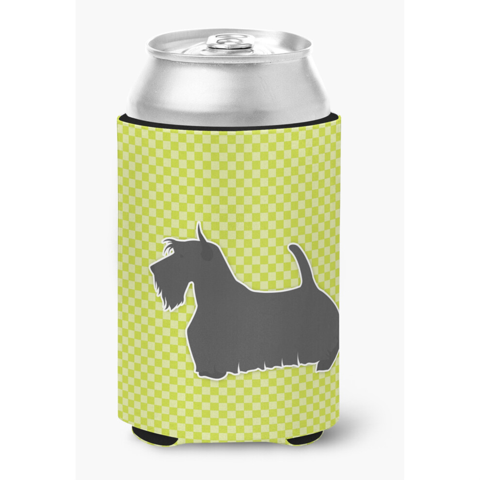 "Caroline's Treasures Porte-Canette Ou Porte-Bouteille Scottish Terrier Checkerboard Vert BB3869CC Porte-Canette Multicolore"-image