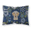 Blue Flowers Wirehaired Dachshund Fabric Standard Pillowcase 1