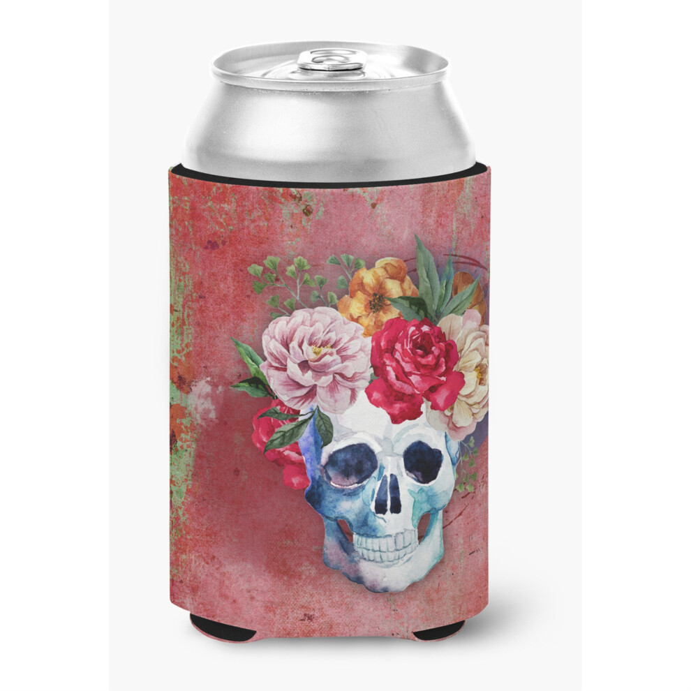 "Caroline's Treasures - Tag Der Toten - Rote Blumen - Totenkopf-Dose Oder -Flasche - Hugger Can Hugger - Mehrfarbig"-image