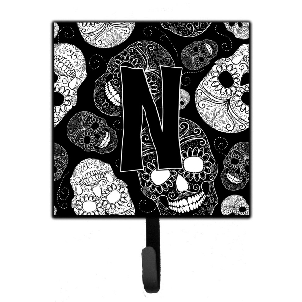 ""Caroline's Treasures CJ2008-NSH4 Lettre N Cr   nes du Jour des Morts Laisse Noire ou Porte-Cl   s Petit Multicolore""