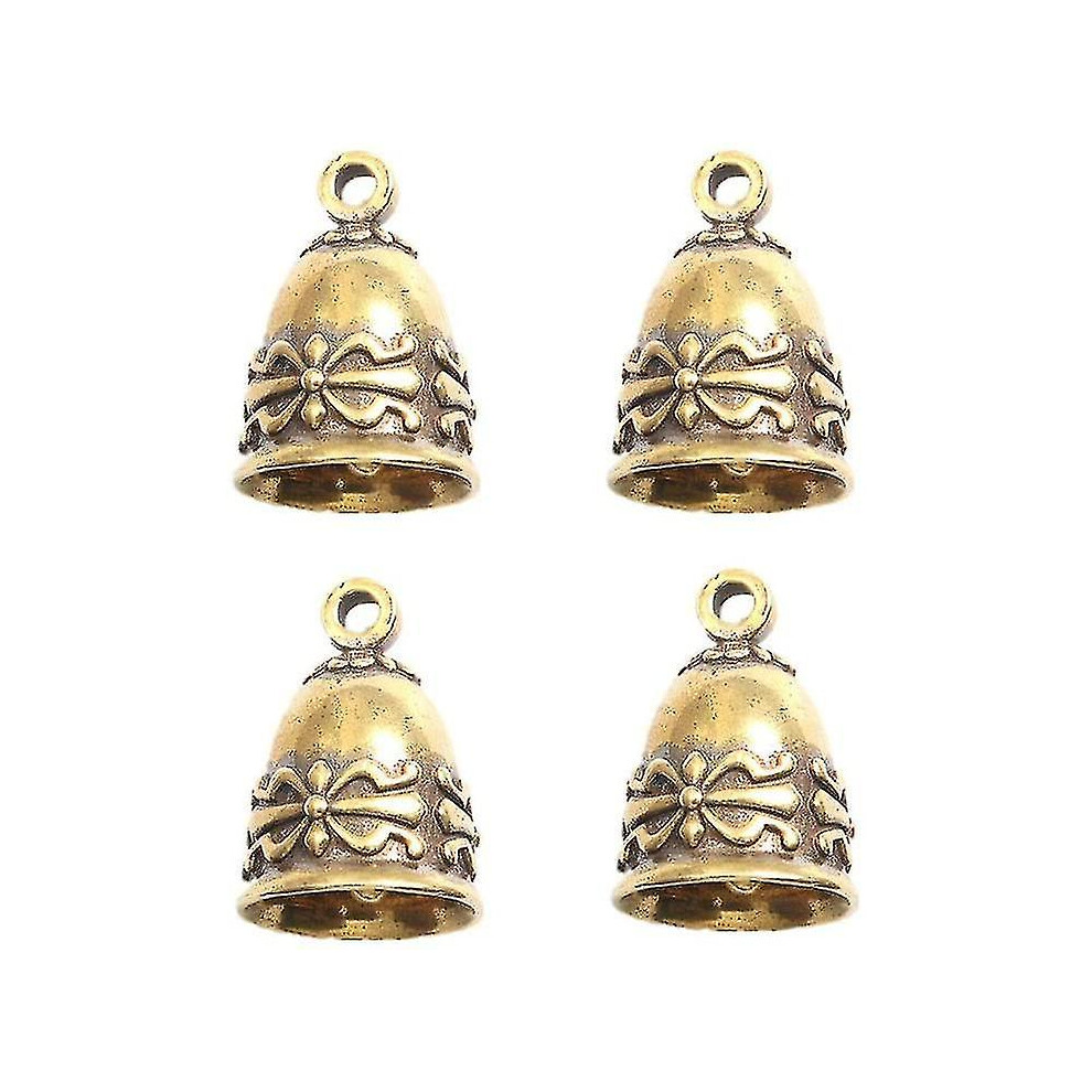 4 Pcs Antique Vintage Jingle Brass Hanging Bells Home Decorations Small Bells