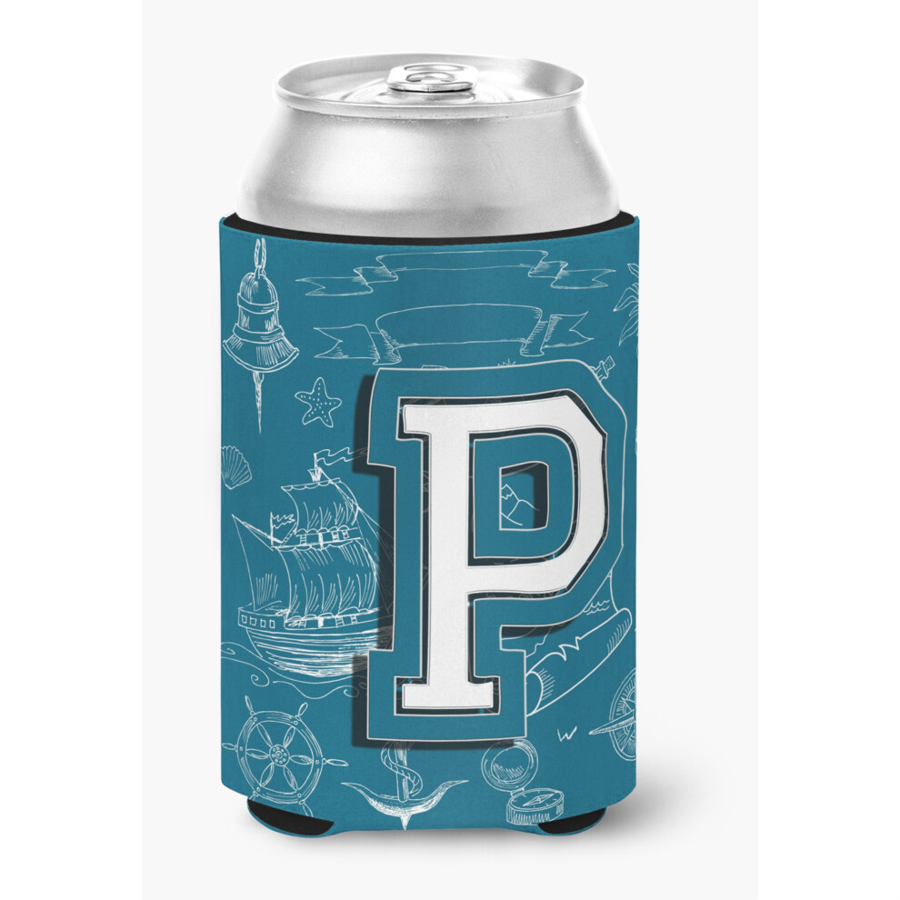 Letter P Sea Doodles Initialen Alfabet Blik Of Fles Knuffelaar CJ2014-PCC-image