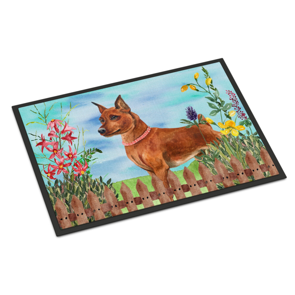 """"Caroline's Treasures Dwergpinscher Lente Deurmat 18"""""""" X 27"""""""" Multicolor""""-image