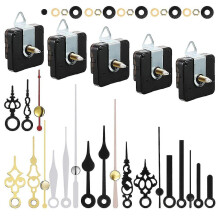 5 Pcs Clock Movement Mechanism Parts Silence Quartz Diy Wall Clock With 7 Different Pairs Clock Hands Replacement Kit -t