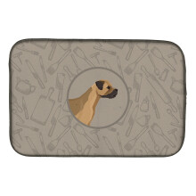 ""Caroline's Treasures CK2170DDM Border Terrier in The Kitchen dish-drying-mats  14x21  Multicolor""
