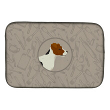 ""Caroline's Treasures CK2194DDM Jack Russell Terrier in The Kitchen dish-drying-mats  14x21  Multicolor""