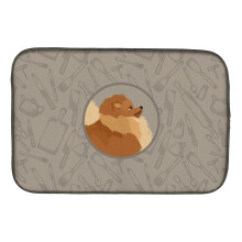 ""Caroline's Treasures CK2202DDM Pomeranian in The Kitchen dish-drying-mats  14x21  Multicolor""