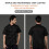 (Black, L) Men's Chef Button Adjustable Home Cotton Chef Uniform Shirt 5