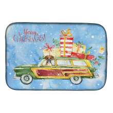 ""Caroline's Treasures CK2399DDM Merry Christmas Boxer dish-drying-mats  14x21  Multicolor""