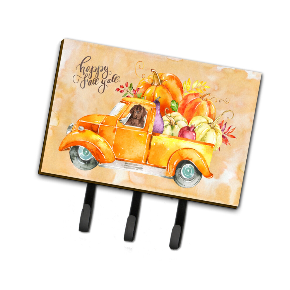 Caroline's Treasures Fall Harvest Newfoundland Leine Oder Schl Sselhalter Haken Mehrfarbig-image