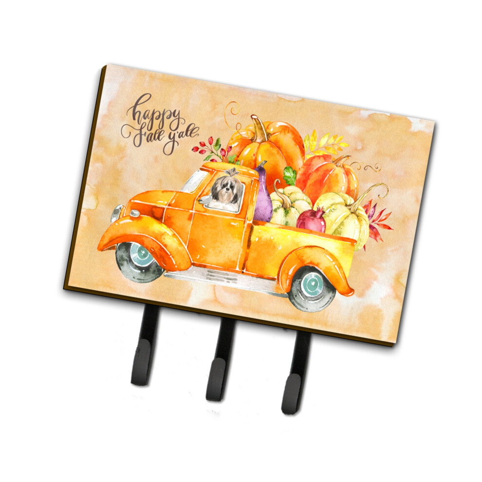 ""Caroline's Treasures Herfstoogst Shih Tzu Leash Of Sleutelhanger Haken Multicolor""-image