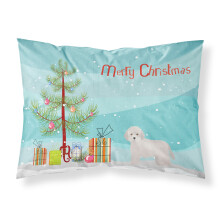 ""Caroline's Treasures Cyprus Poodle Christmas Tree Fabric Standard pillowcases Multicolor""