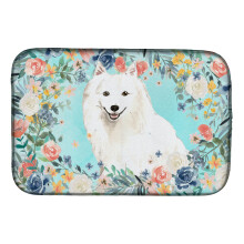 ""Caroline's Treasures CK3422DDM Japanese Spitz dish-drying-mats  14 x 21  Multicolor""