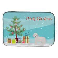 ""Caroline's Treasures CK3449DDM Cyprus Poodle Christmas Tree dish-drying-mats  14 x 21  Multicolor""
