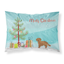 ""Caroline's Treasures Small Greek Domestic Dog Kokoni Christmas Tree Fabric Standard pillowcases Multicolor""