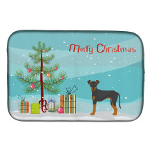 ""Caroline's Treasures CK3472DDM Manchester Terrier Christmas Tree dish-drying-mats  14 x 21  Multicolor""