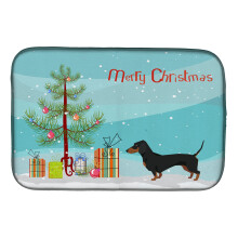 ""Caroline's Treasures CK3533DDM Dachshund Christmas Tree dish-drying-mats  14 x 21  Multicolor""
