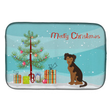 ""Caroline's Treasures CK3506DDM Persian Chihuahua Christmas Tree dish-drying-mats  14 x 21  Multicolor""