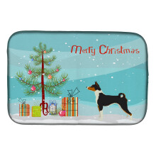 ""Caroline's Treasures CK3517DDM Basenji Christmas Tree dish-drying-mats  14 x 21  Multicolor""