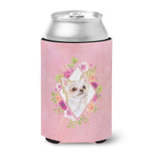 Caroline's Treasures CK4127CC Dlhosrst civava s ru ov mi kvetmi v plechovke alebo na fla i, 355 ml, viacfarebn