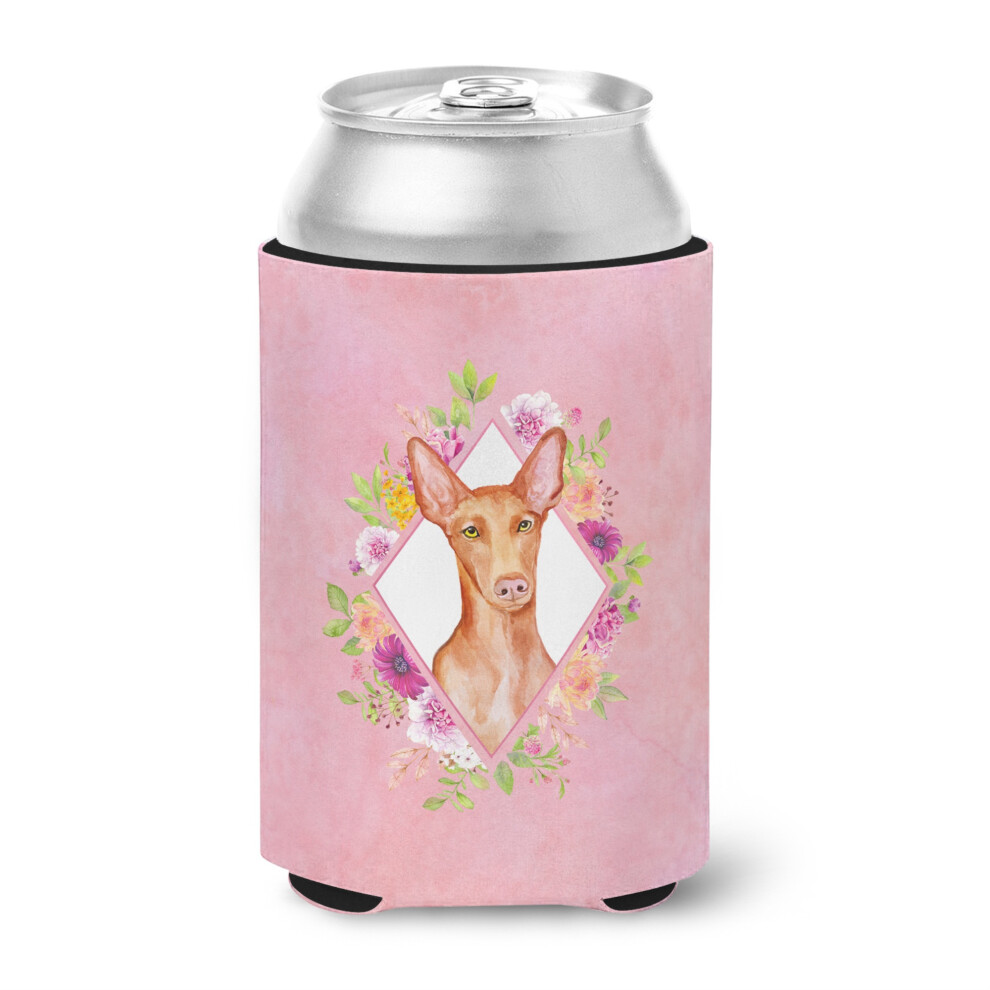 Caroline's Treasures Ck4168Cc Pharaoh Hound Rzowe Kwiaty Lub Butelka Hugger Zimno-Bergiez-Koozies 12 Uncji Wielokolorowy-image