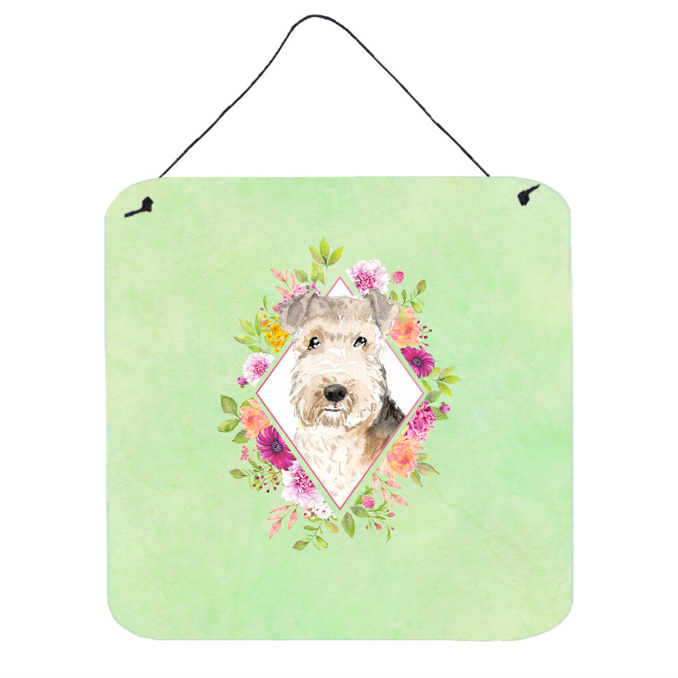 """"Caroline's Treasures Lakeland Terrier Groene Bloemen Deur Hangende Prints Muurdecoratie Multicolor""""-image