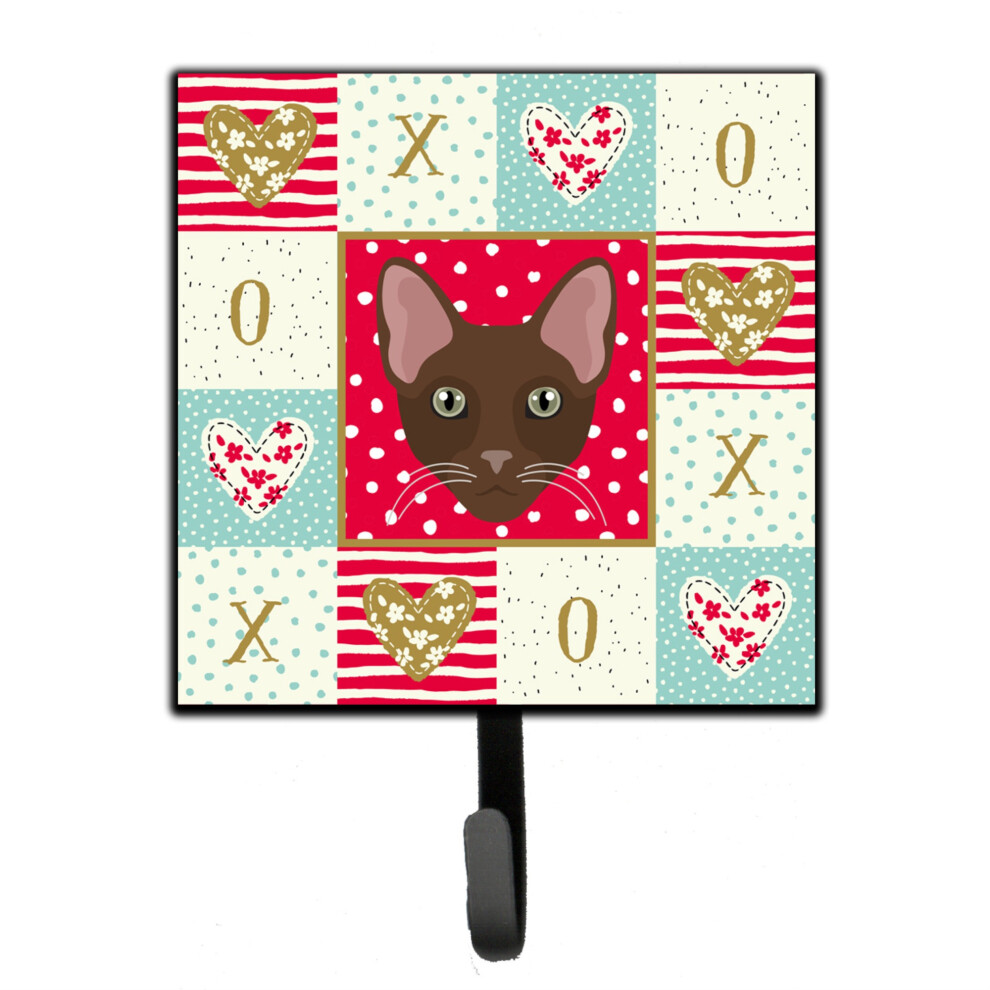 ""Caroline's Treasures Porte-Cl S Ou Laisse Havana Brown Cat Love Avec Crochets Multicolores""-image