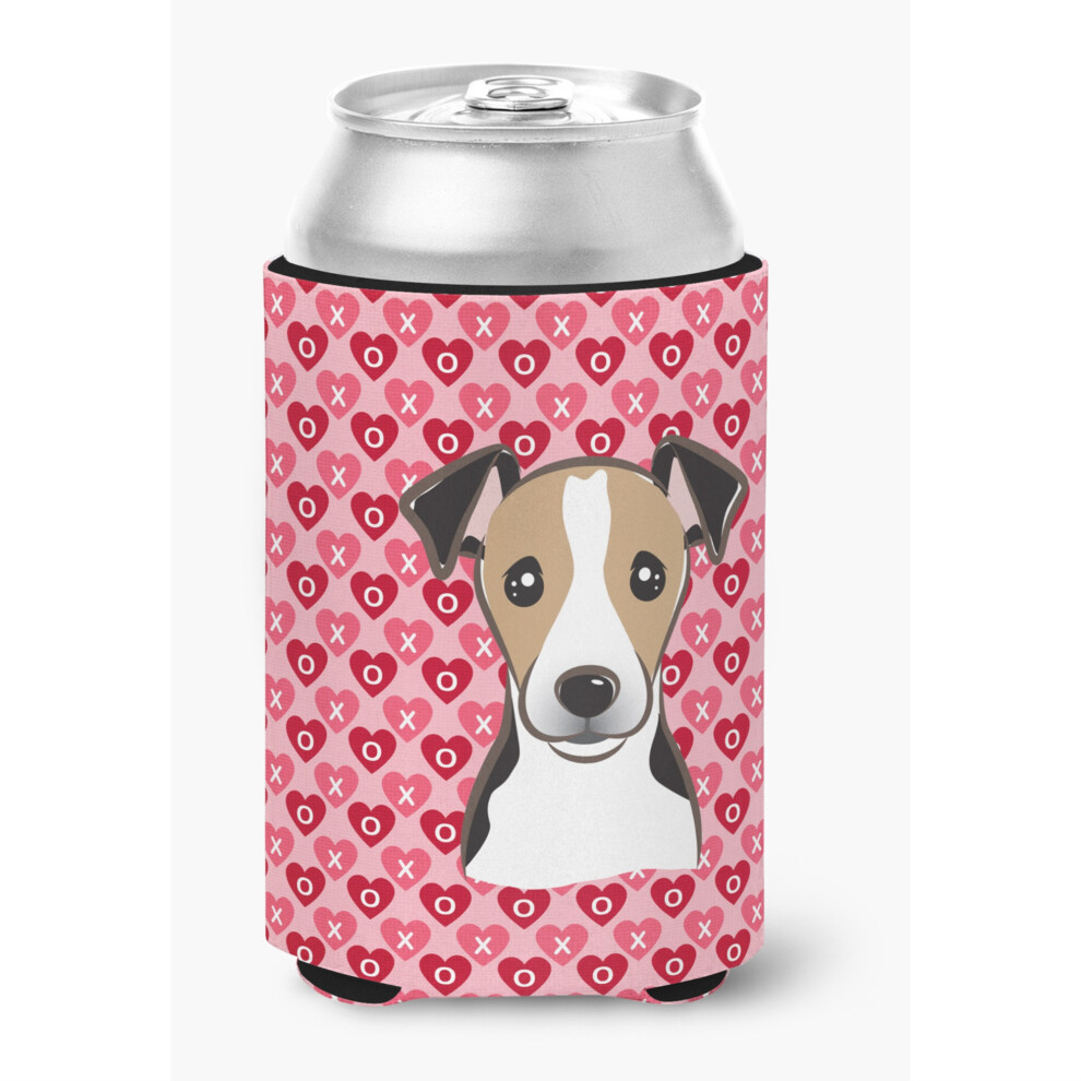 """"Caroline's Treasures BB5331CC Jack Russell Terrier Hearts Can Or Bottle Hugger Multicolor""""-image