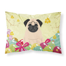 Fodere per cuscino Standard Pug Fawn con Uova di Pasqua