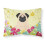 Easter Eggs Pug Fawn Fabric Standard Pillowcase 1