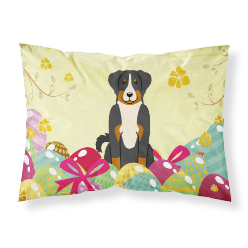 Easter Eggs Appenzeller Sennenhund Fabric Standard Pillowcase