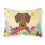 Easter Eggs Dachshund Red Brown Fabric Standard Pillowcase 1