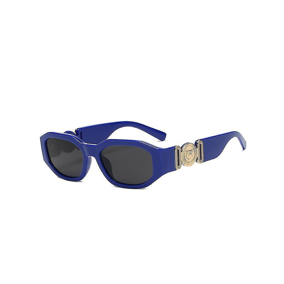 (blue) Small Rectangle Sunglasses Men Women Square Sun Glasses Travel Shades Vintage Retro Uv400 Lunette Soleil Femme Gafas De Sol
