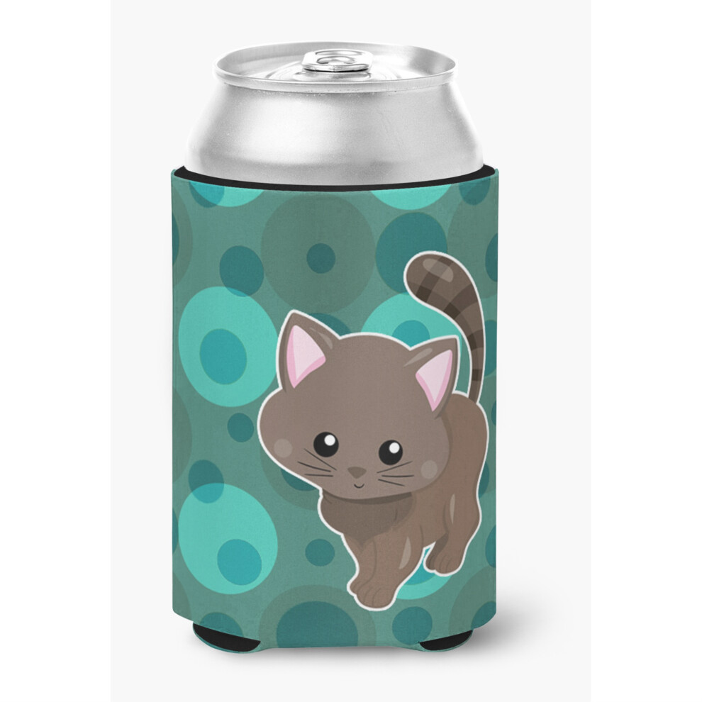 ""Caroline's Treasures Polkadot Kitten Cat Blik Of Fles Hugger Blik Hugger Multicolor""-image