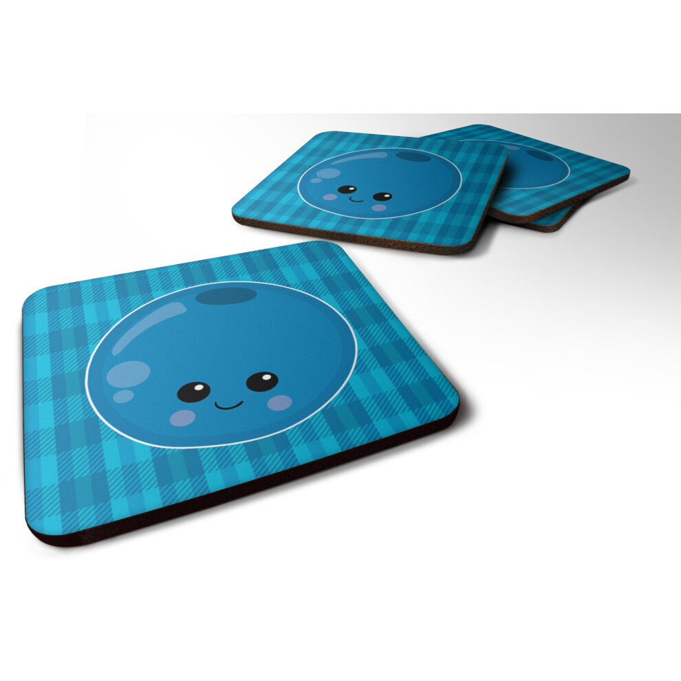 Carolines Treasures Blueberry Face Foam Coaster Zestaw 4 Szt., 3,5 Wielokolorowy-image