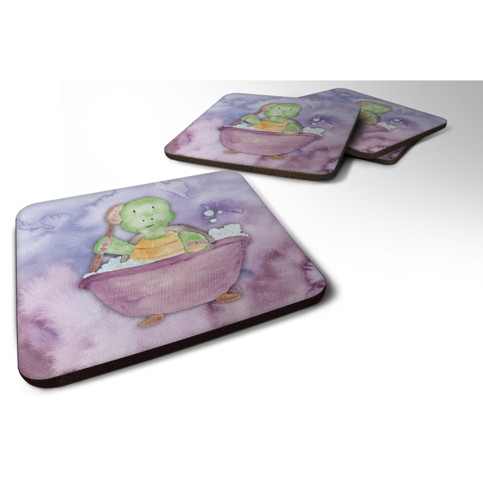""Caroline's Treasures Sous-verres d   coratifs en aquarelle avec bain de tortues 3,5"" Multicolore