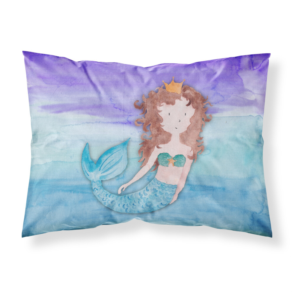 Taie d'oreiller standard multicolore en polyester imprim          Les Tr   sors de Caroline         : Sir   ne brune aquarelle