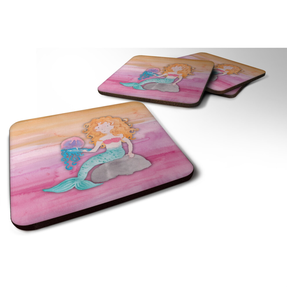 ""Caroline's Treasures Sous-Verres D Coratifs L'aquarelle Blonde Mermaid 3,5 Multicolore""-image