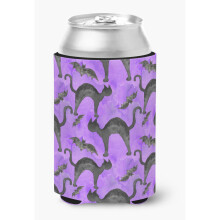 Caroline's Treasures Watecolor Halloween Schwarze Katzen auf Lila Dekodose Hugger Mehrfarbig