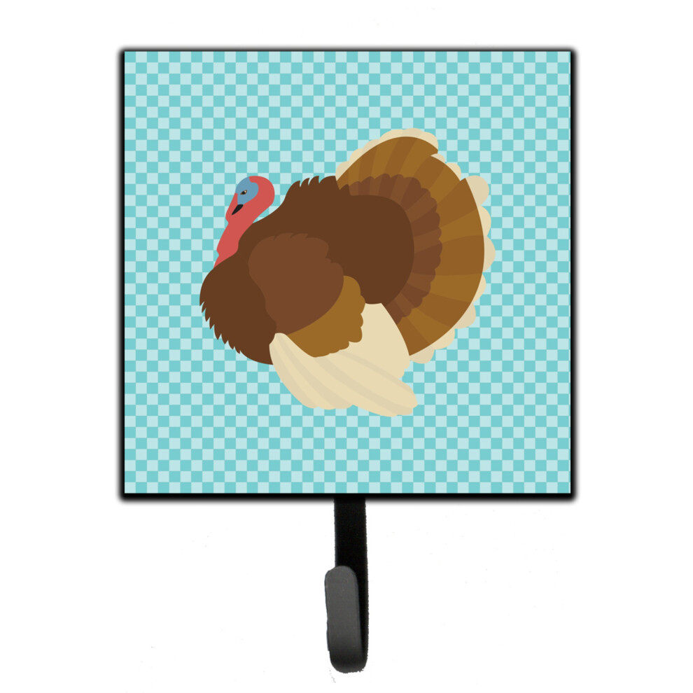 ""Caroline's Treasures Franse Kalkoen Dindon Blauwe Geruite Wandhaak Klein Multicolor""-image