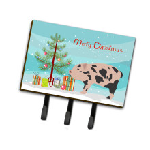 ""Caroline's Treasures Mini Miniature Pig Christmas Wall Hook  Triple  Multicolor""