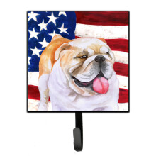 ""Caroline's Treasures English Bulldog Patriotic Wall Hook  Small  Multicolor""