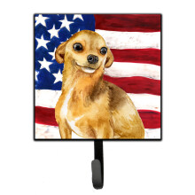 ""Caroline's Treasures Chihuahua Patriotic Wall Hook  Small  Multicolor""