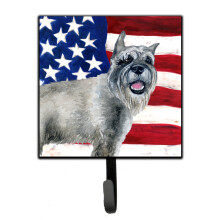 ""Caroline's Treasures Schnauzer Patriotic Wall Hook  Small  Multicolor""