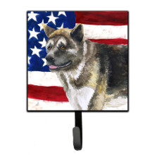 ""Caroline's Treasures American Akita Patriotic Wall Hook  Small  Multicolor""