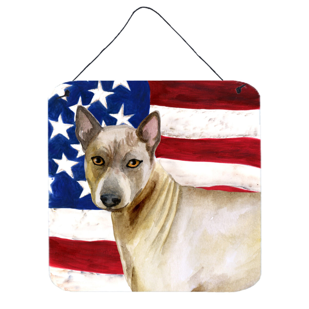 ""Caroline's Treasures Thai Ridgeback Impression Patriotique En M Tal 6H X 6W Drapeau Am Ricain Des Tats-Unis""-image