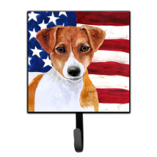 ""Caroline's Treasures Jack Russell Terrier Patriotic Wall Hook  Small  Multicolor""