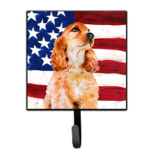 ""Caroline's Treasures Cocker Spaniel Patriotic Wall Hook  Small  Multicolor""