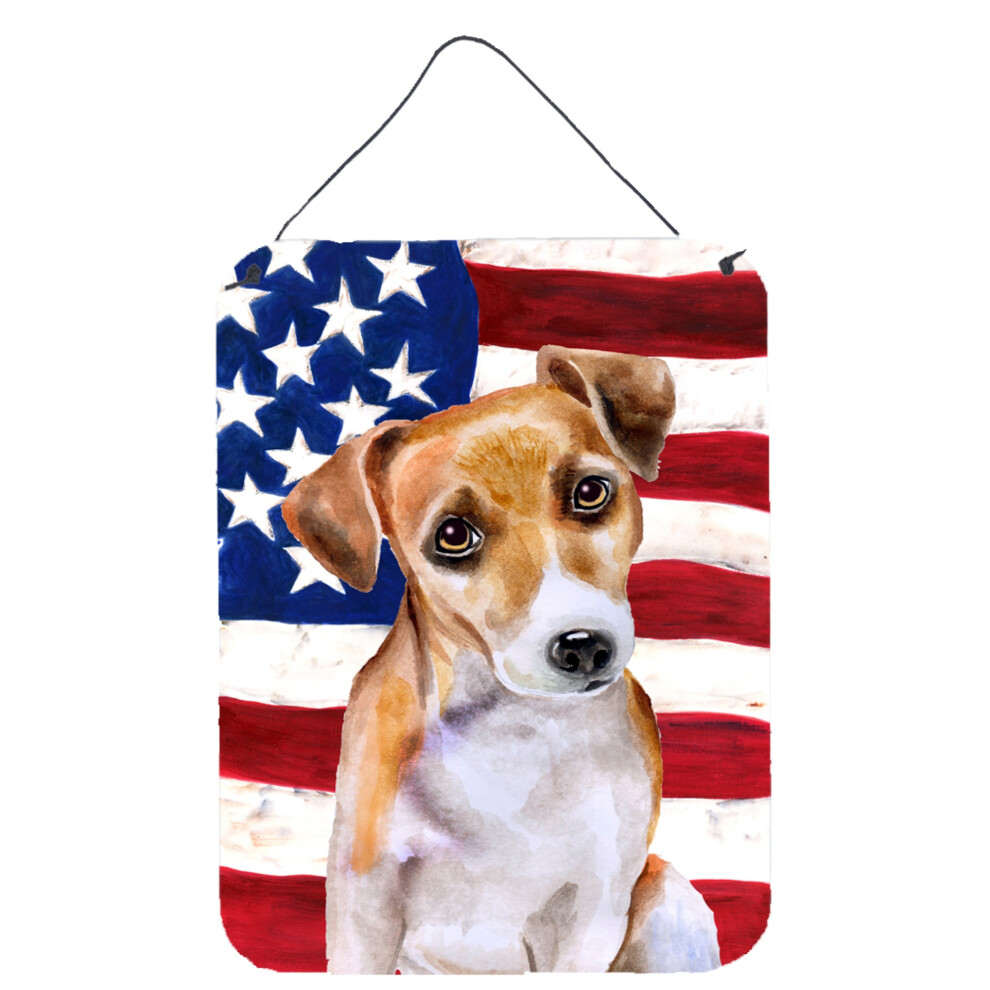 ""Caroline's Treasures Jack Russell Terrier #2 Impression Patriotique En M Tal 16"""""""" X 12"""""" Multicolore""""-image