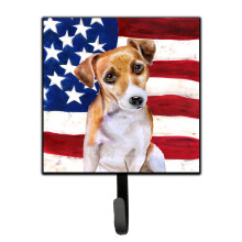 ""Caroline's Treasures Jack Russell Terrier #2 Patriotic Wall Hook  Small  Multicolor""